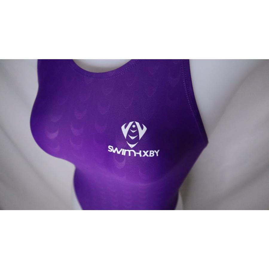 SWIMHXBY] 競泳水着 レディース ガールズ 280 ハイレグモデル 紫