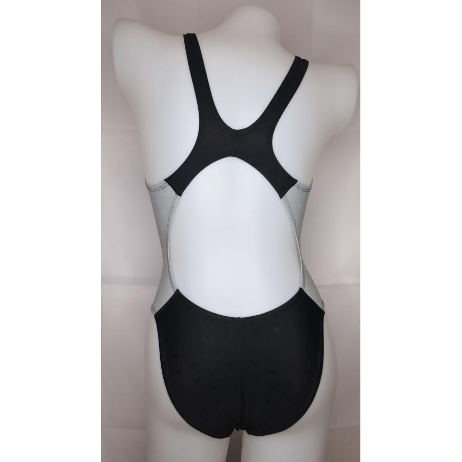 SWIMHXBY] 競泳水着 レディース ガールズ 283 ベーシック 黒灰