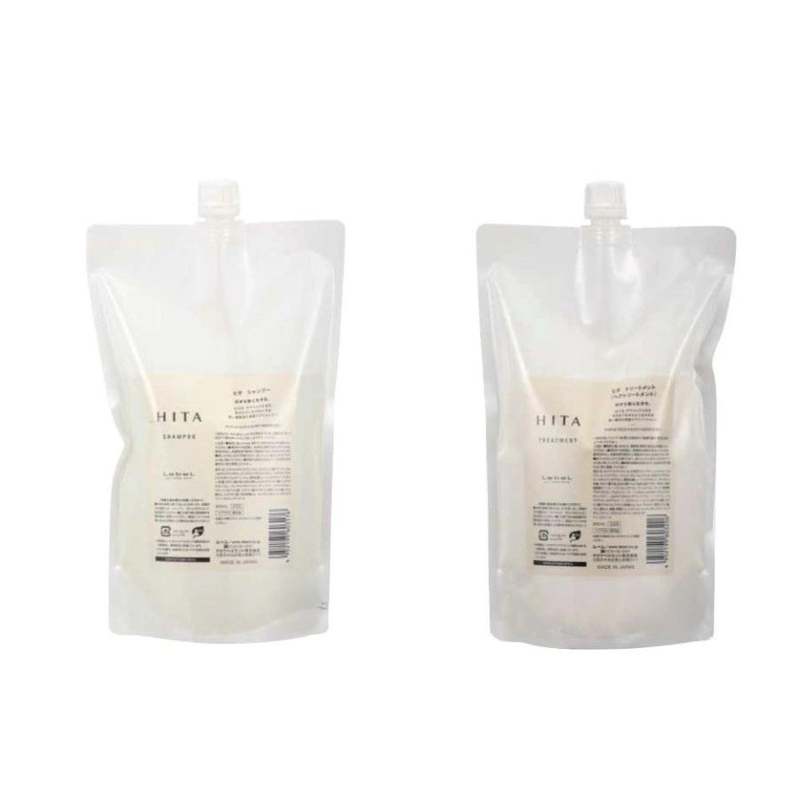 ヒタ　HITA シャンプー&トリートメント詰め替えセット　800ml ルベル ルベル ヒタ（HITA） シャンプー 800mL ＆ トリートメント 詰め替え