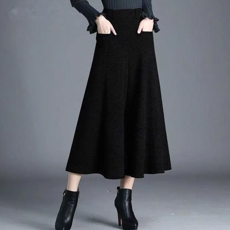 キュロットパンツ 美脚 ガウチョ ワイドパンツ スカーチョ 秋冬 フレア