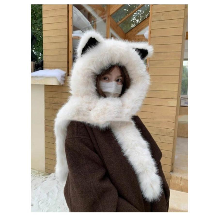 ファー フェイクファー 冬 帽子 レディース ふわふわ ボア マフラー 