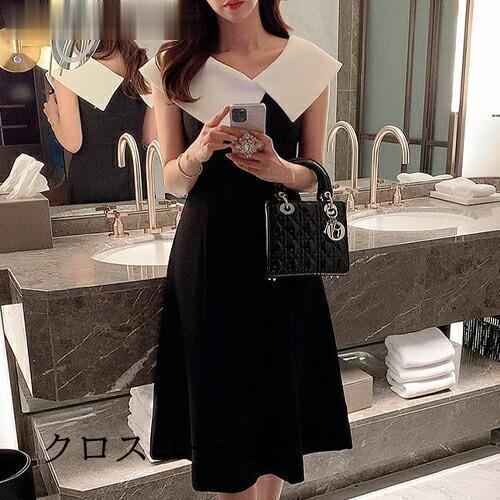 ワンピース ミディワンピース ミディ丈 膝丈 ノースリーブ フレア A