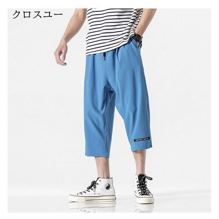 七分丈パンツ 7部丈 メンズ パンツルック 30代 7分ワイドパンツ