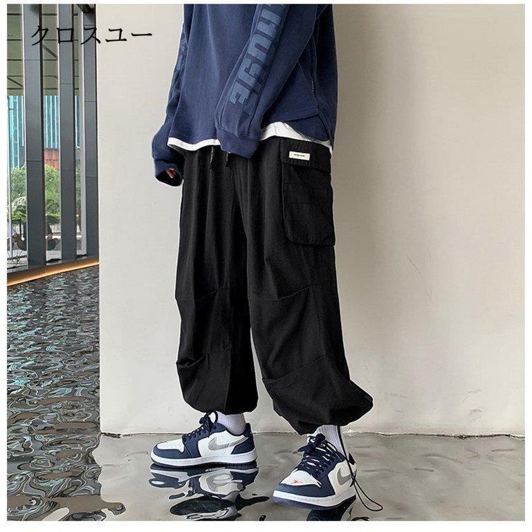 VESPA VPMP1054 デニムワイドジョガーパンツ BK カーゴパンツメンズ ワイドパンツ メンズボトムス ワークパンツ