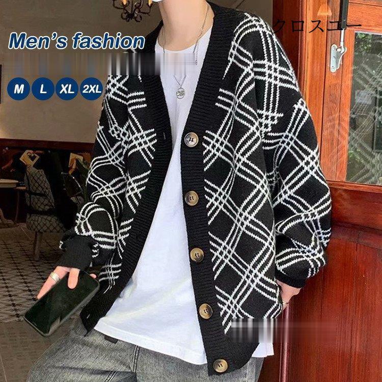 カーディガン メンズ 秋冬 ニットジャケット ニット 長袖 トップス Vネーク おしゃれ お兄系 レディース Jwt2428 Hacskl1323 クロスユーヤフー店 通販 Yahoo ショッピング