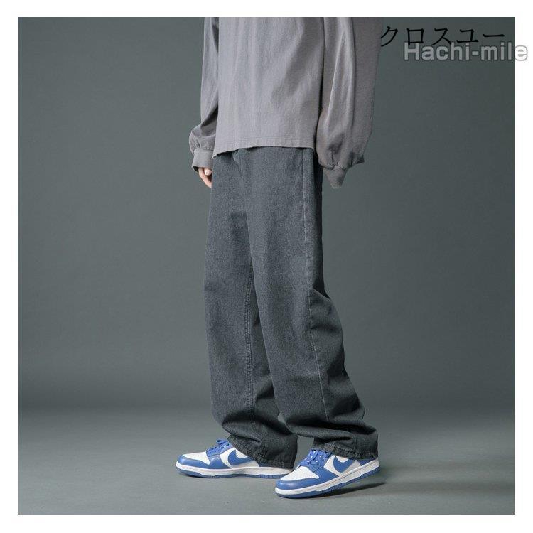 メンズ デニムパンツ Gパン イージーデニム ストリート Q00471 デニムパンツ メンズ ワイドパンツ ジーンズ イージーパンツ