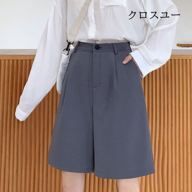 ハーフパンツ レディース スーツパンツ 五分丈 ショートパンツ