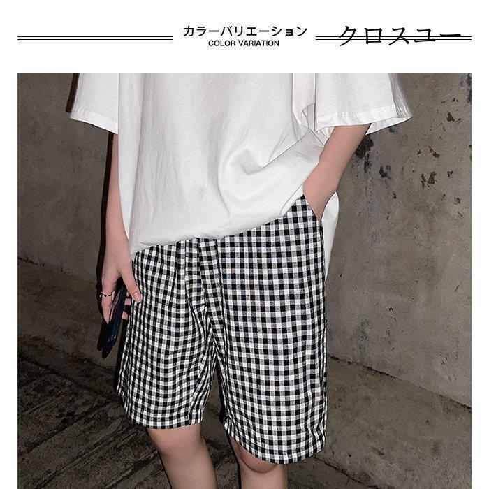 半ズボン ギンガムチェック メンズ ハーフパンツ ゆったり ショートパンツ 薄手 チェック柄 ワイドパンツ 5分丈 イージーパンツ 男性 短パン 夏 :jwt220511-lefduku195:クロスユーヤフー店 通販 w108㎝ hawk ショートパンツ 薄手 オーバーサイズ ハーフパンツ メンズ