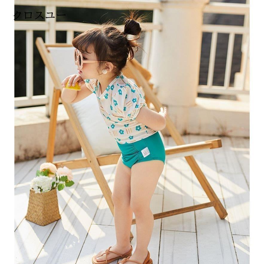 激安先着子供服 水着 ガールズ キッズ 可愛い 女の子 2点セット パンツ