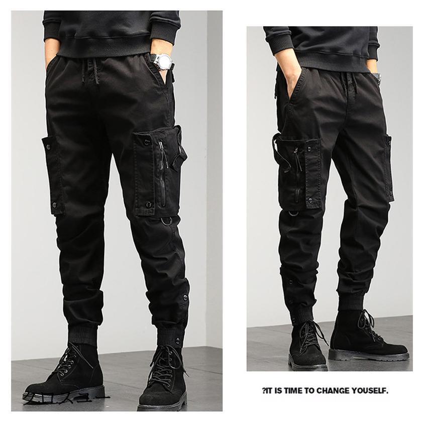 Malbon メンズ ロングパンツ カーゴタイプ ブラック 多サイズ展開 美品⛳ カーゴパンツ メンズ ワークパンツ 長ズボン ロング丈 作業服