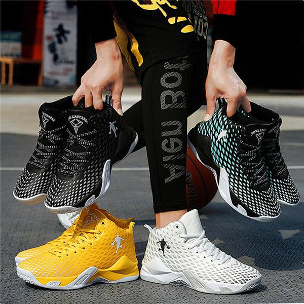 バスケットボールシューズ イエロー メッシュ boxbusx0013.jpg