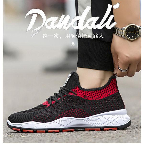 スニーカー メンズ ウォーキングシューズ メッシュシューズ ニット