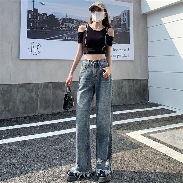 デニムワイドパンツ レディース ジーンズ 人気 デニム ワイドパンツ 脚長効果 ジーンズ 春夏 ボトムス ガウチョパンツ おしゃれ 大人 カジュアル 送料無料 Hunzhgu 良心ストア 通販 Yahoo ショッピング