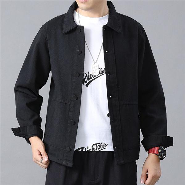 デニムジャケット メンズ ジージャン Gジャン 黒デニムジャケット 黒ジャケット かっこいい ジャケット Jacket トップス お兄系 おしゃれ 人気 春秋 送料無料 激安単価で