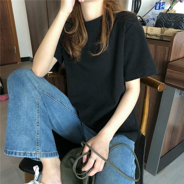 Tシャツ(半袖/袖なし) L'Appartement Gentlewoman 無地 Tシャツ 半袖 ポケット レディース ラウンドネック 春 夏 秋 XS