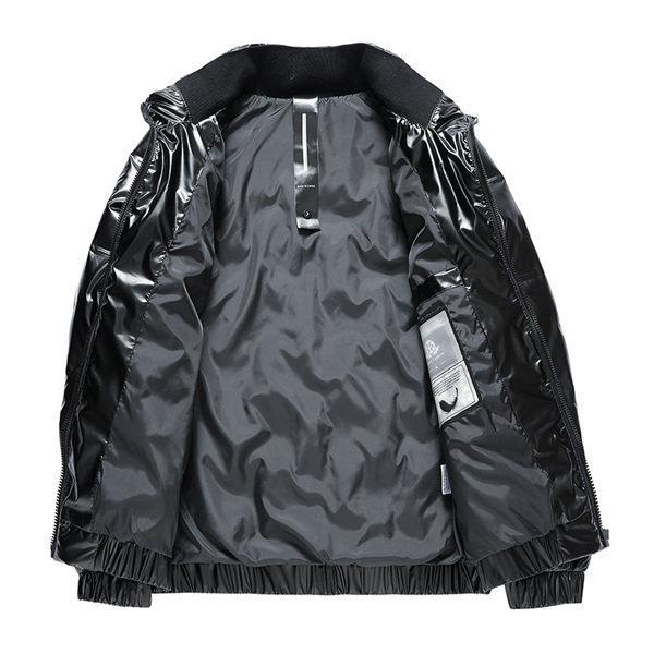 ダウンジャケット メンズ キルティングジャケット 光沢感 ウォーマー