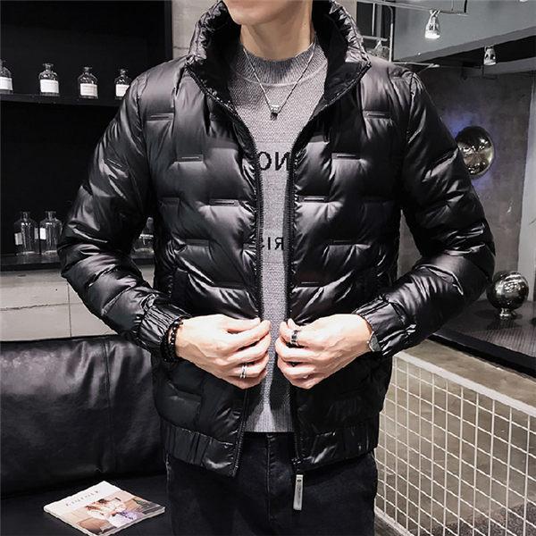 ダウンジャケット メンズ キルティングジャケット 光沢感 ウォーマー