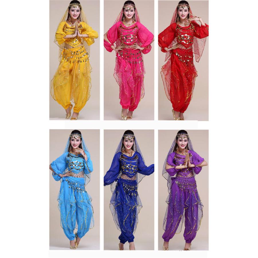 4点セット ベリー ダンス衣装 レディース ベリダンス セットアップ