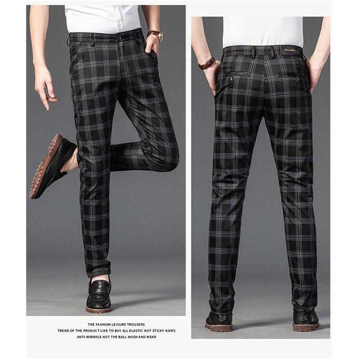 スラックス チノパン メンズ スリムパンツ ストレッチパンツ チェック
