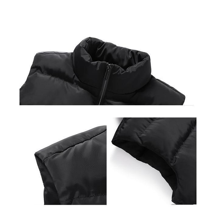 メンズ ダウンベスト 中綿ベスト ダウンジャケット コート ベスト トップス ショート丈 光沢感 おしゃれ 厚手 軽量 防寒 防風 秋冬 袖なし 立ち襟 中綿ベスト ベスト メンズ ダウンベスト アウター トップス ジャケット