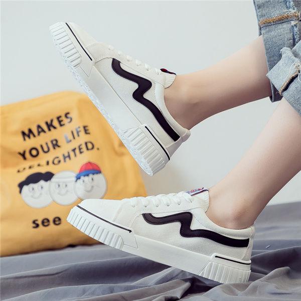 スニーカー レディース 春夏秋 レースアップシューズ ズック靴 走りやすい 歩きやすい 女性 オシャレ かわいい 学園風 学生 Puredis00 良心ストア 通販 Yahoo ショッピング