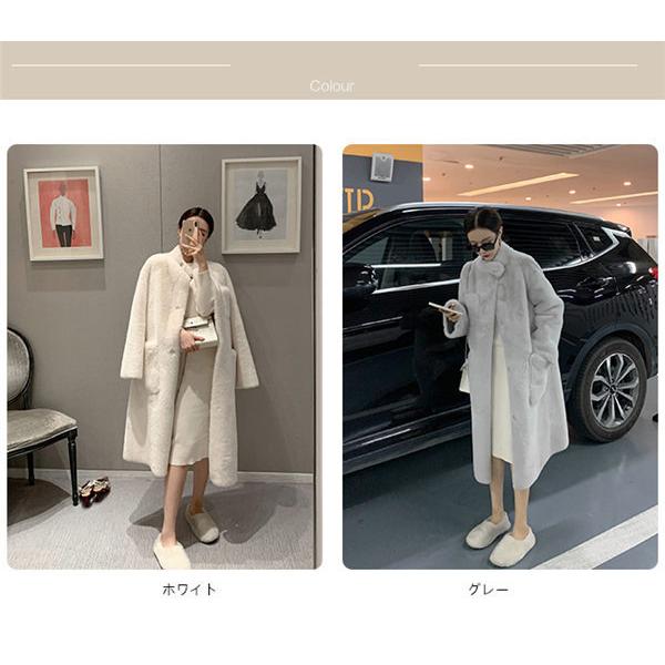 ファーコート レディース 秋冬 暖かい ふわふわ 贅沢 新品 エコファー