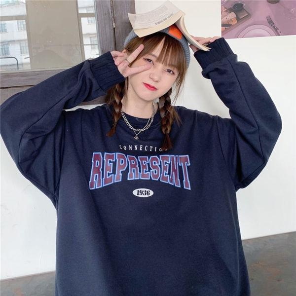 トレーナー レディース スポーツウェア 長袖 スウェット 長袖 プリント 英語文字 ロゴ 可愛い トレーナー カジュアル 韓国ファッション 春秋 秋物 Dso5wgvfyo トップス Pci Edu Pe