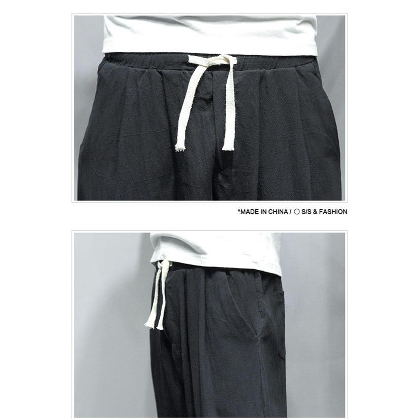 ハンドメイド テーパードパンツ スリムパンツ リネン100% ハンドメイド テーパードパンツ スリムパンツ リネン100