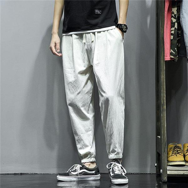 リネンパンツ メンズ テーパードパンツ 綿麻パンツ 綿麻ズボン 夏