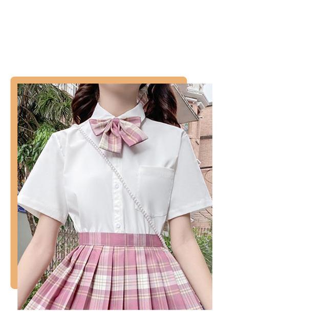 JK制服 セーラー服 上下セット 関西襟 半袖 リボン 学院風 学生