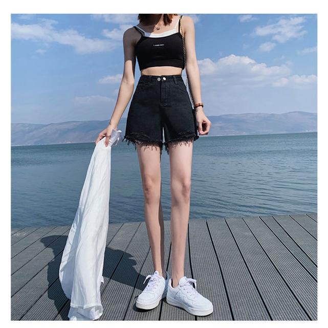 ショートパンツ レディース フリル ボトムス ゆったり デニム 短パン デニムショートパンツ 裾フリンジ 美脚 海 プール 春夏 Ttduku0026 良心ストア 通販 Yahoo ショッピング