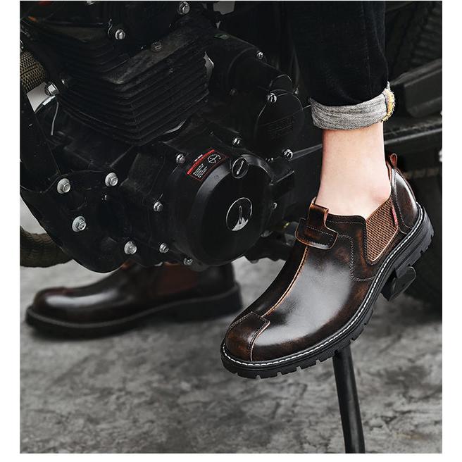 ブーツ メンズ サイドゴアブーツ オイル 本革 サドルシューズ おしゃれ