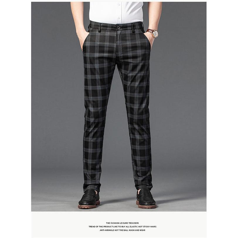 【中古美品】NEAT ダークグレー チェック柄 スラックス リネン素材チェック柄スラックスパンツ（2239780）｜BARNEYS NEW YORK