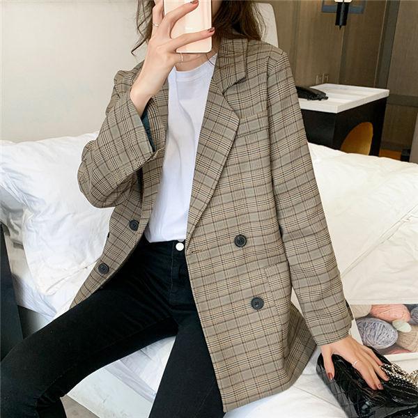 テーラードジャケット レディース フォーマルジャケット チェック柄