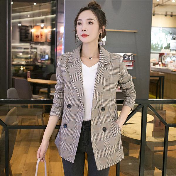 テーラードジャケット レディース ブレザー テーラードジャケット チェック柄 スーツコート アウター 卒業式 入学式 ショートブレザー 秋服 春服 通勤 送料無料 Yuteri6057 良心ストア 通販 Yahoo ショッピング