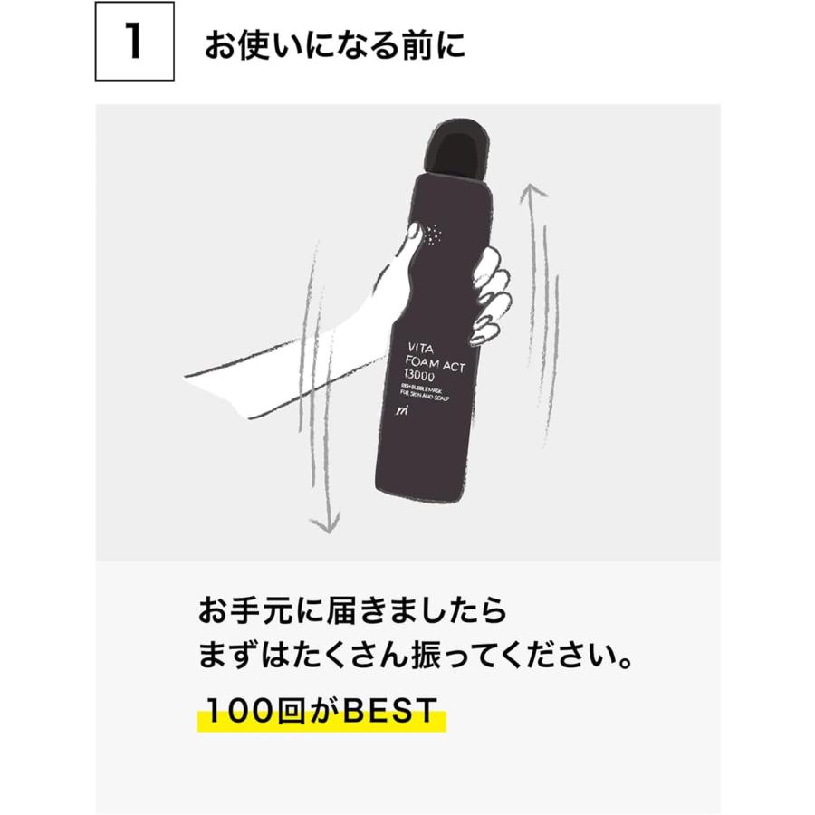 2本セット】VITAFOAMACT13000 ビタフォームアクト13000 130g/本 炭酸泡