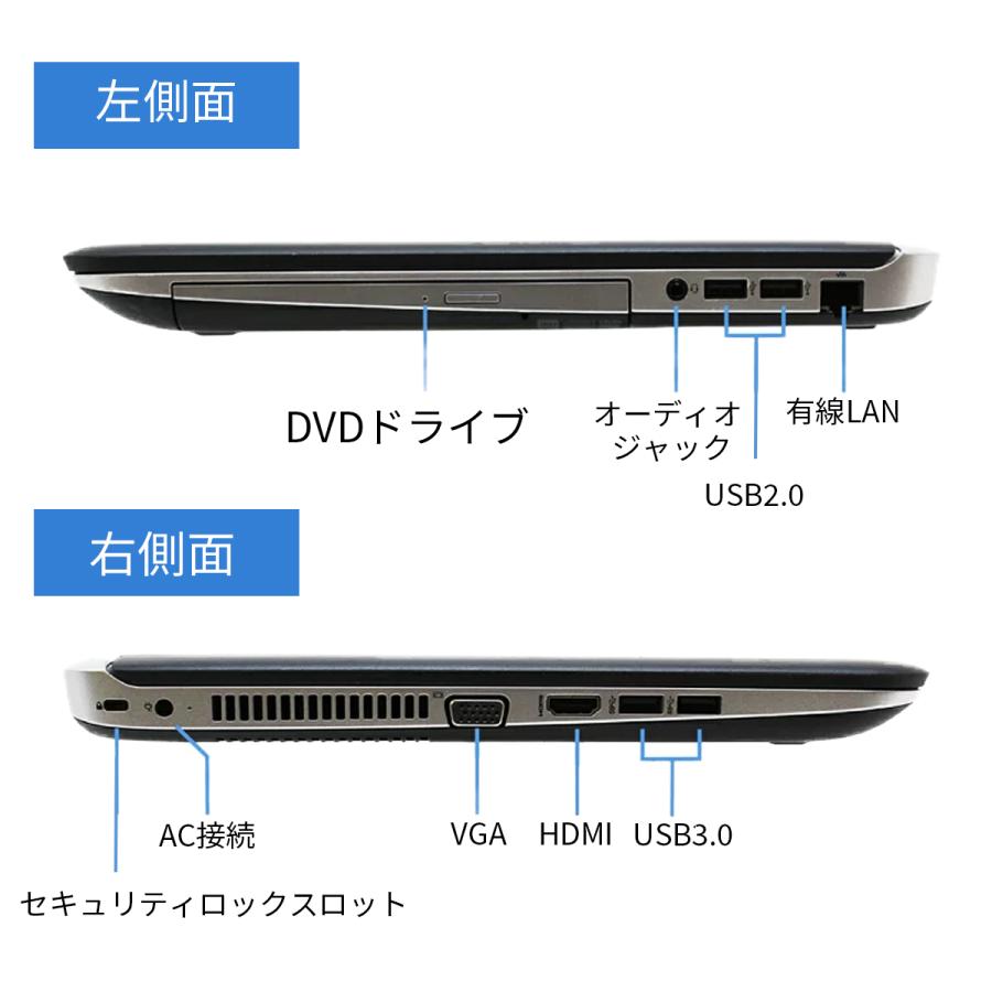 ProBook 450 ノートパソコン Office搭載 Windows11 Core i3 第6世代