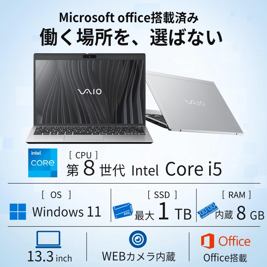 VAIO Pro 【カメラ内蔵＋フルHD】ノートパソコン Windows11 Core