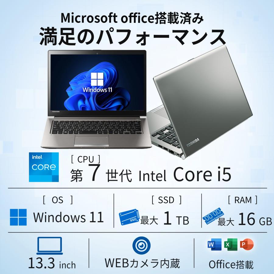 SSD 第7世代 Core i5 Windows11 ノートパソコン オフィス ノートPC i5第7世代 SSD256GB 16GB Office付き ノートPC