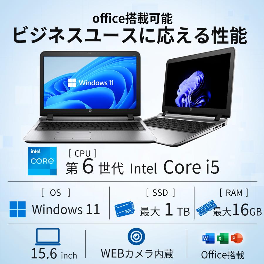 ProBook 450 【テンキー＋カメラ+DVD】ノートパソコン Windows11 Core
