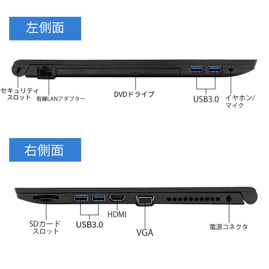 dynabook B 【テンキー+DVDドライブ】ノートパソコン Windows11 Core