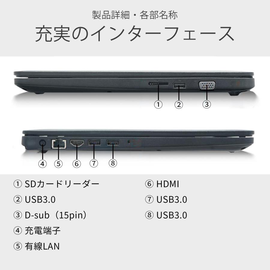 Latitude（Dell） DELL ノートパソコン Windows11 中古パソコン 第6