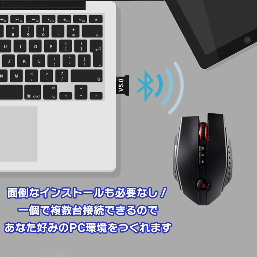 60日間保証 無線 Bluetooth レシーバー アダプター LAN 子機 WiFi ワイヤレス ノートパソコン 外付け 高速 デュアルバンド 600Mps アダプタ カード usb｜lib-2021store｜08