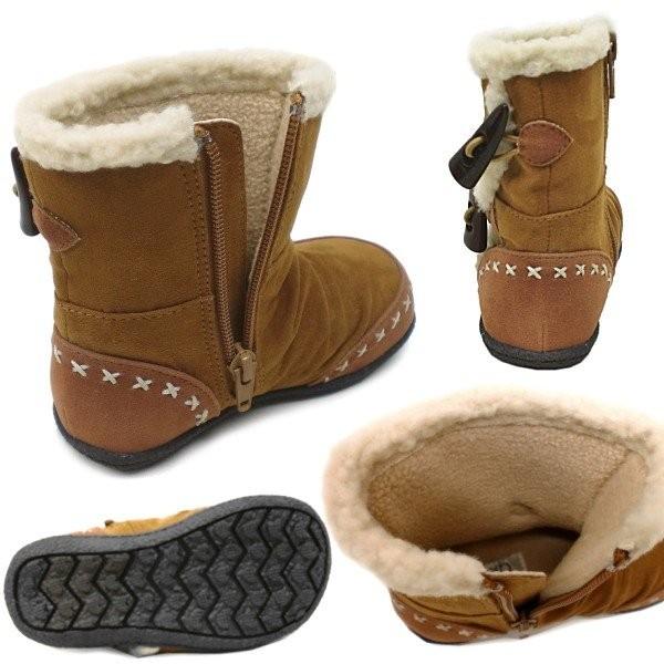 キッズ ムートンブーツ CIRCLE サークル [JB152] ベビー キッズ チャイルド かわいい 男の子 女の子 滑りにくい 暖かい | ブランド登録なし | 01