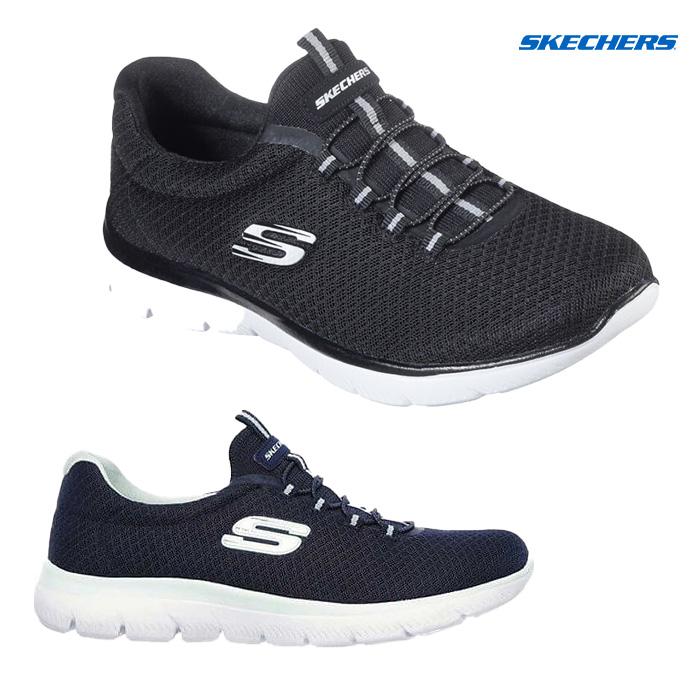 SKECHERS（スケッチャーズ） サミッツ 12980 レディース ブラック ホワイト ネイビー アクア 靴 シューズ : Lib ヤフー ...
