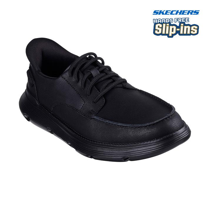 Skechers Relaxed Fit ブラック シューズ ワークリラックスドフィット：スケッチャーズ ナンパ - グロトン