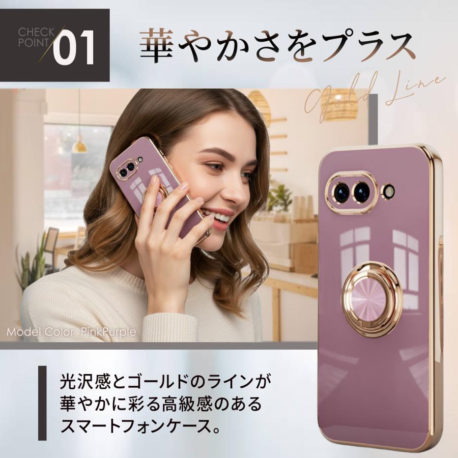 Google Pixel 9a ケース リング付き おしゃれ グーグルピクセル9a ケース 耐衝撃 |  | 07