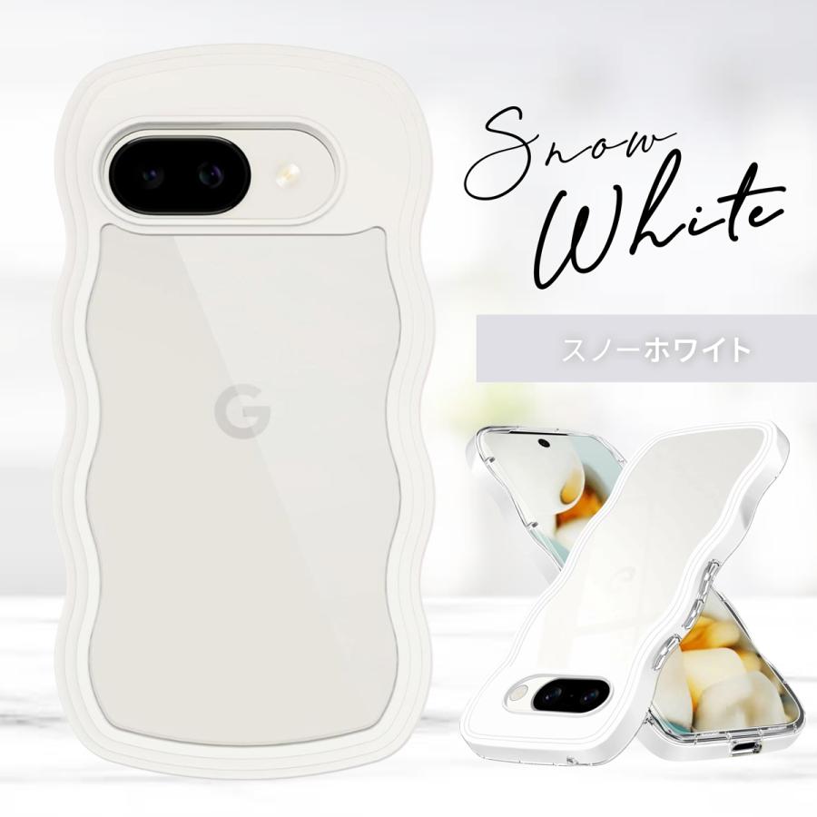 グーグルピクセル9a ケース うねうね 耐衝撃 クリア 透明 Google Pixel