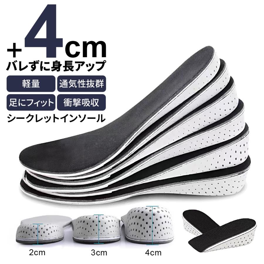 シークレットインソール 2cm 3cm 4cm インソール 衝撃吸収 疲れない