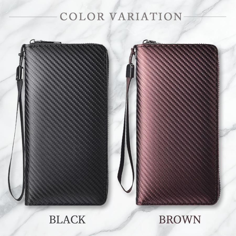 財布 メンズ 長財布 大容量 革 スマホ入る ラウンドファスナー |  | 06